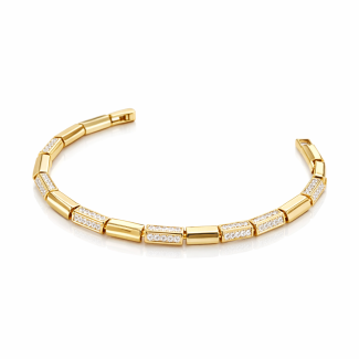 Byzylyk Gold me Gurë Zirkon – Elegancë Moderne & Shkëlqim Luksoz