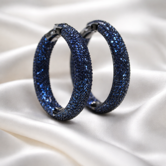 Vathë Silver të Kristalizuar në Gurë Zirkon