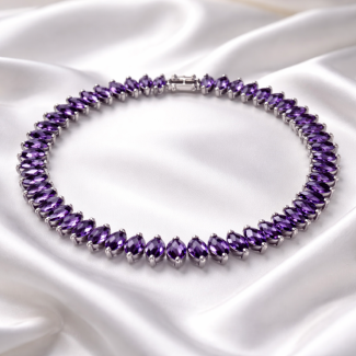 Dorëzore me Gurë Zirkon – Elegancë në Nuancë Vjollcë