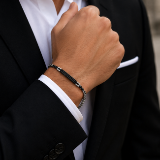 Dorëzore për meshkuj – Silver & Black Luxury