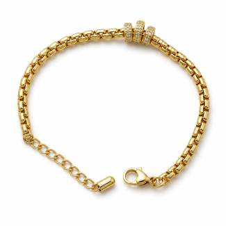Dorzore Gold me zinxhir elegant dhe detaje me gurë