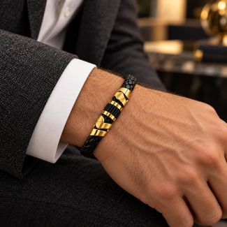 Dorëzore për meshkuj KARL LAGERFELD – Black & Gold
